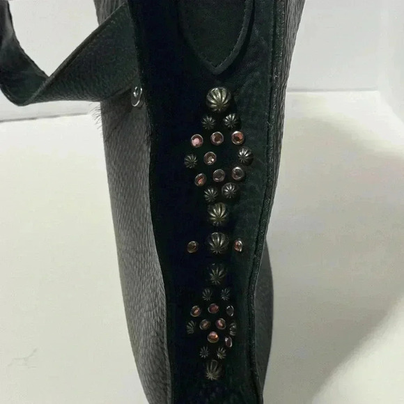 McFadin Black Leather Shoulder Purse - Picture 7 of 13